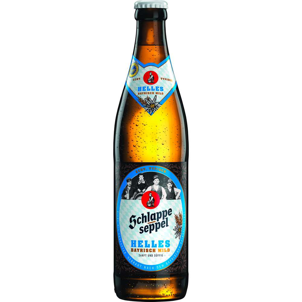 Produktabbildung Schlappeseppel Bayrisches Helles Bier, mild 4,8%