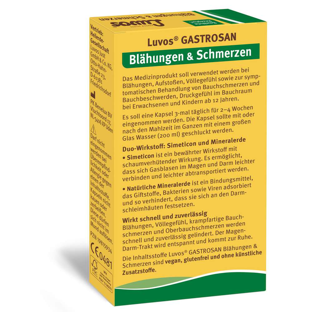 Produktabbildung Luvos Duo-Wirkeffekt Kapseln bei Blähungen & Schmerzen