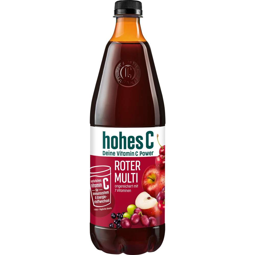 Produktabbildung hohes C Roter Multivitaminsaft, mit 7 Vitaminen