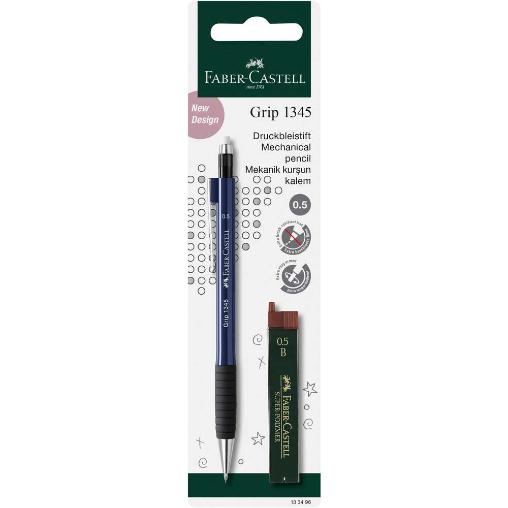 Produktabbildung Faber-Castell Druckbleistift Grip 1345, 0,5 mm inkl. Minen