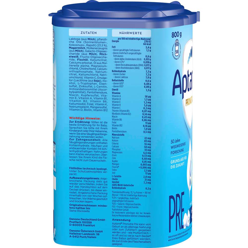 Produktabbildung Aptamil Anfangsmilch, Pre