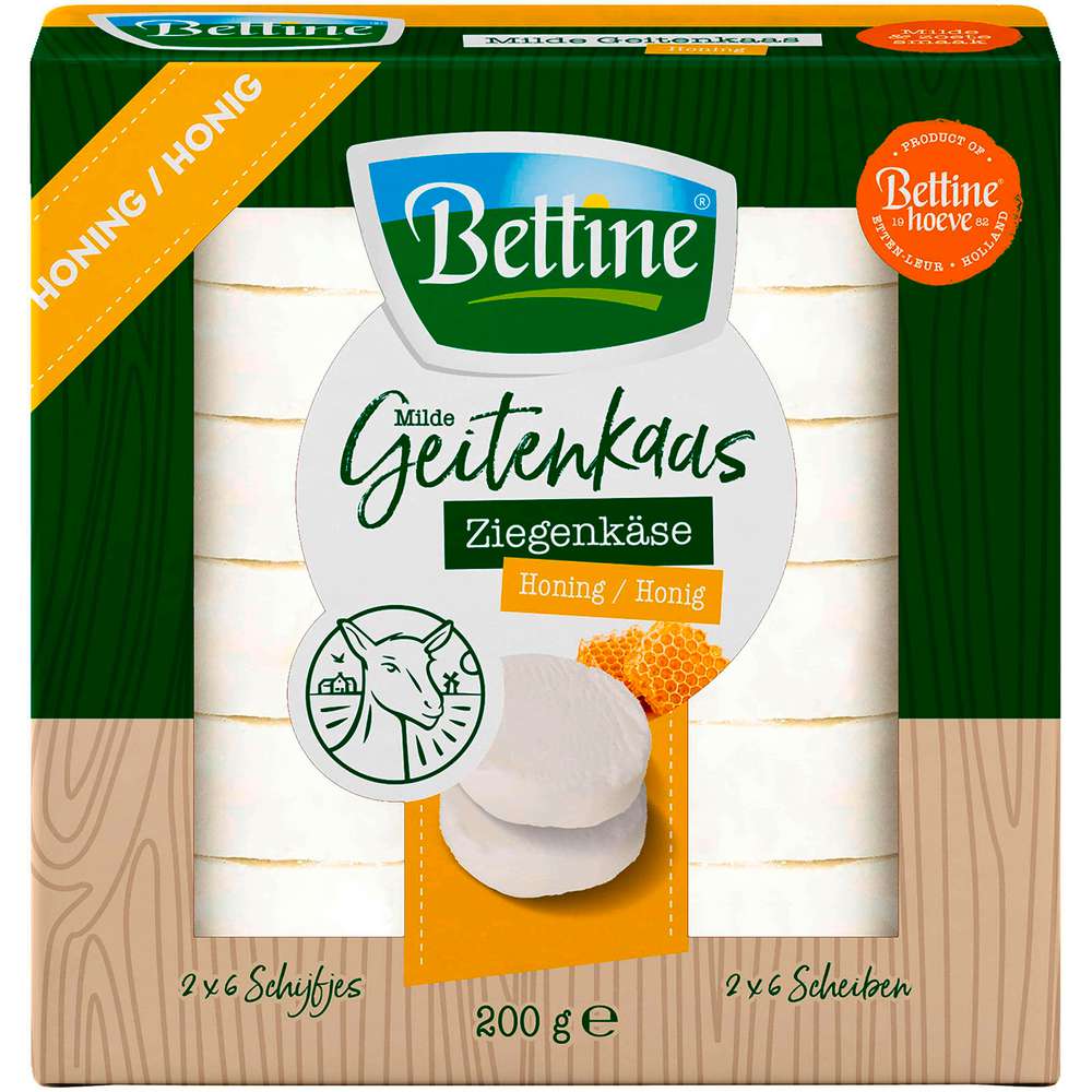 Produktabbildung Bettine Ziegen-Frischkäse Honig, geschnitten