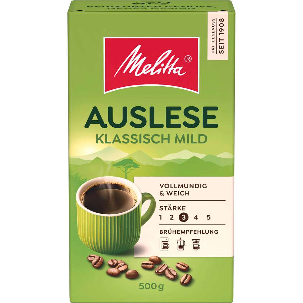 Produktabbildung Melitta Kaffee Auslese Klassisch-Mild, gemahlen