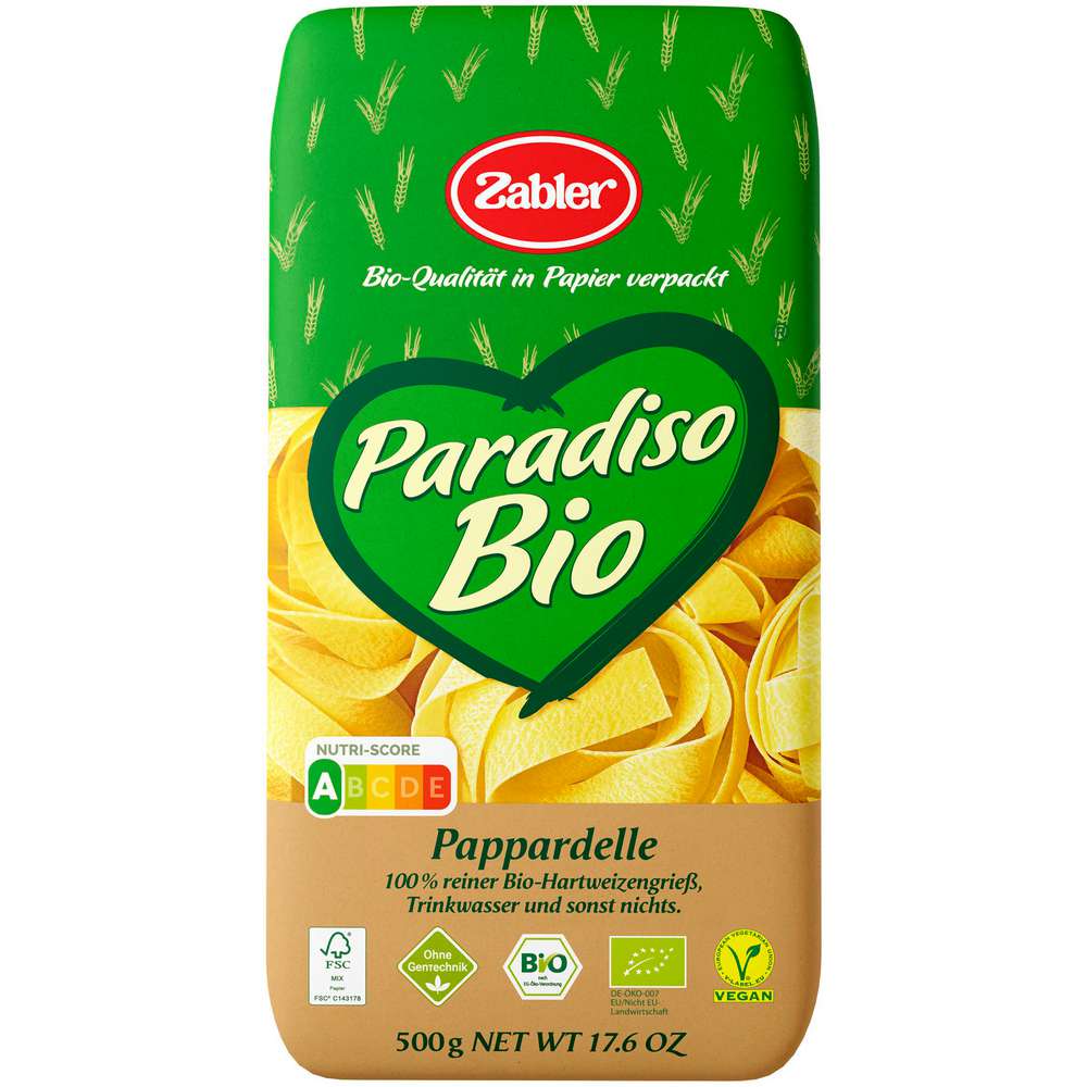 Produktabbildung Zabler Nudeln Paradiso Bio, Pappardelle