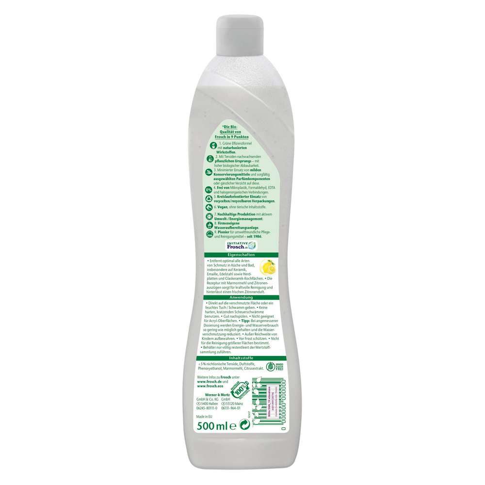 Produktabbildung Frosch Scheuermilch, Zitrone