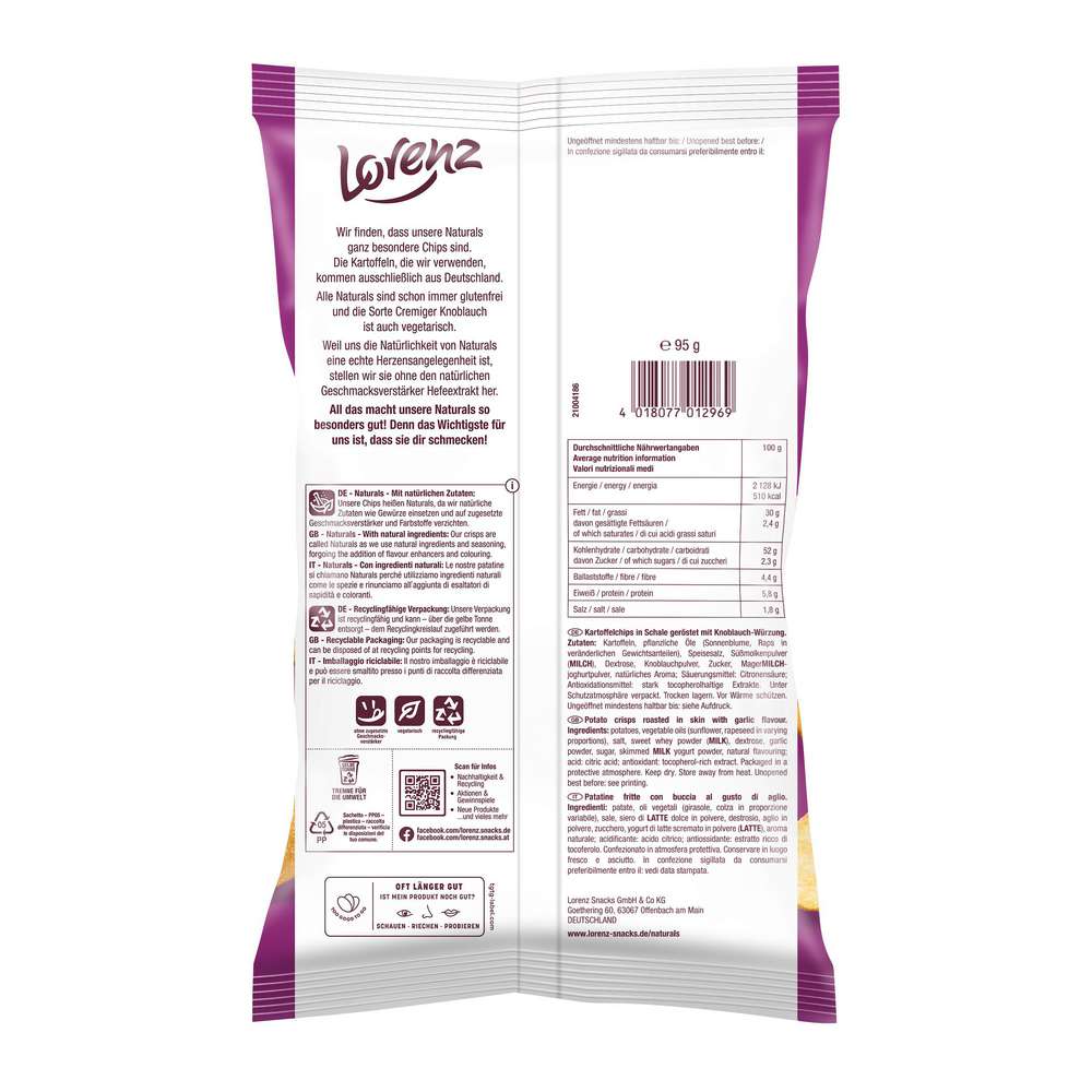 Produktabbildung Lorenz Naturals Cremiger Knoblauch, Chips