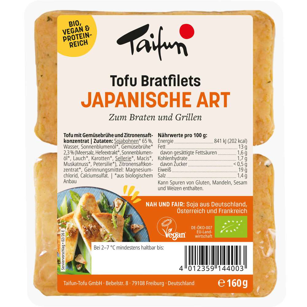 Produktabbildung Taifun Bratfilet Tofu, Japanische Art