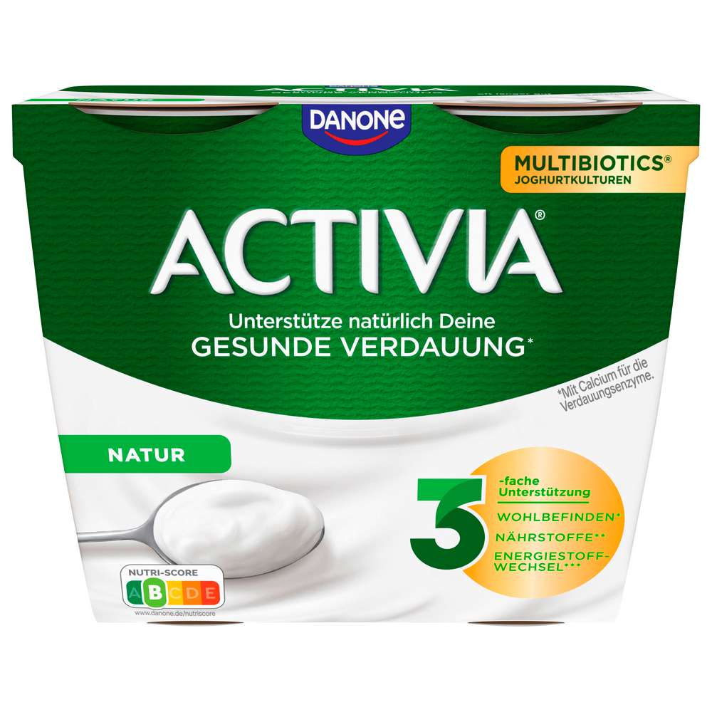 Produktabbildung Activia Joghurt natur 3,5% Fett, 4x115 g