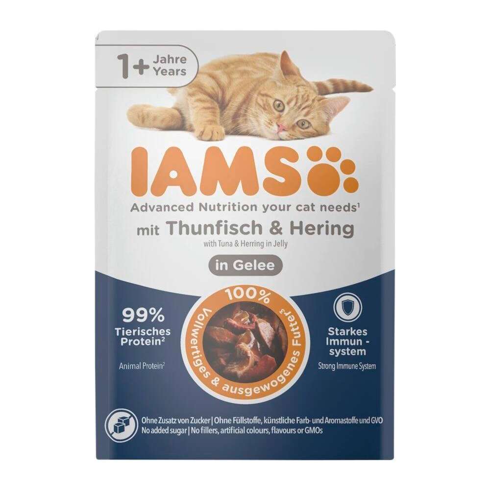 Produktabbildung IAMS Katzen-Nassfutter, Thunfisch/Hering