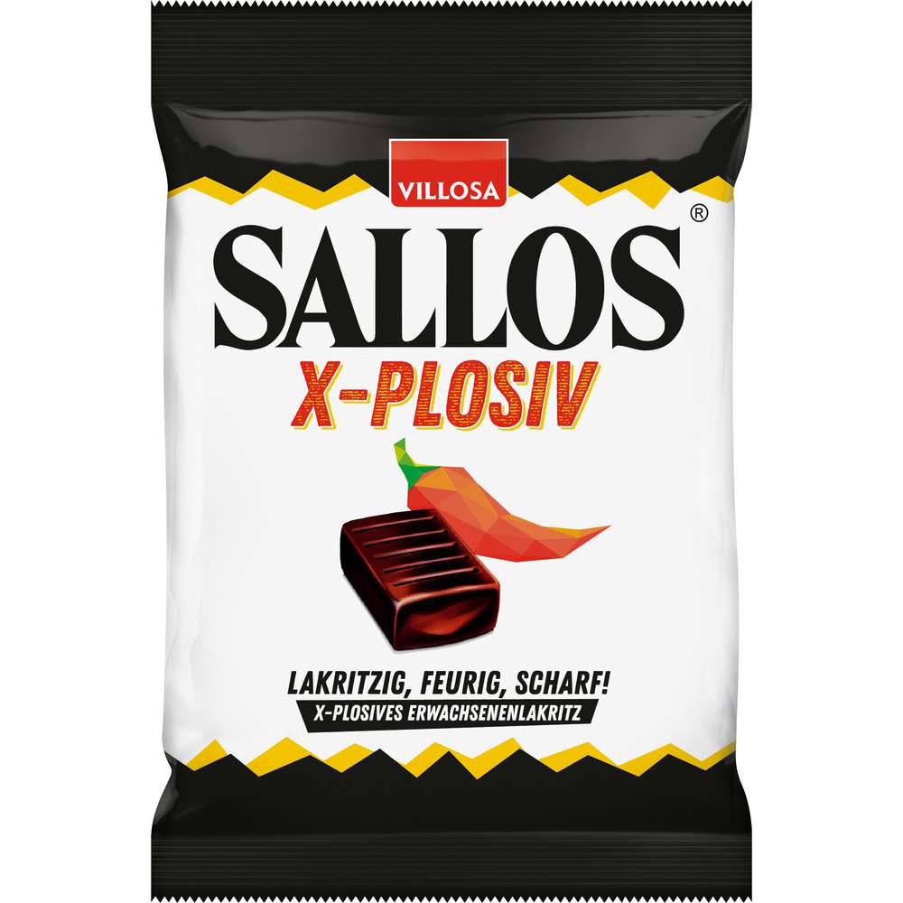 Produktabbildung Sallos Lakritz Bonbons mit Chili-Füllung X-Plosiv