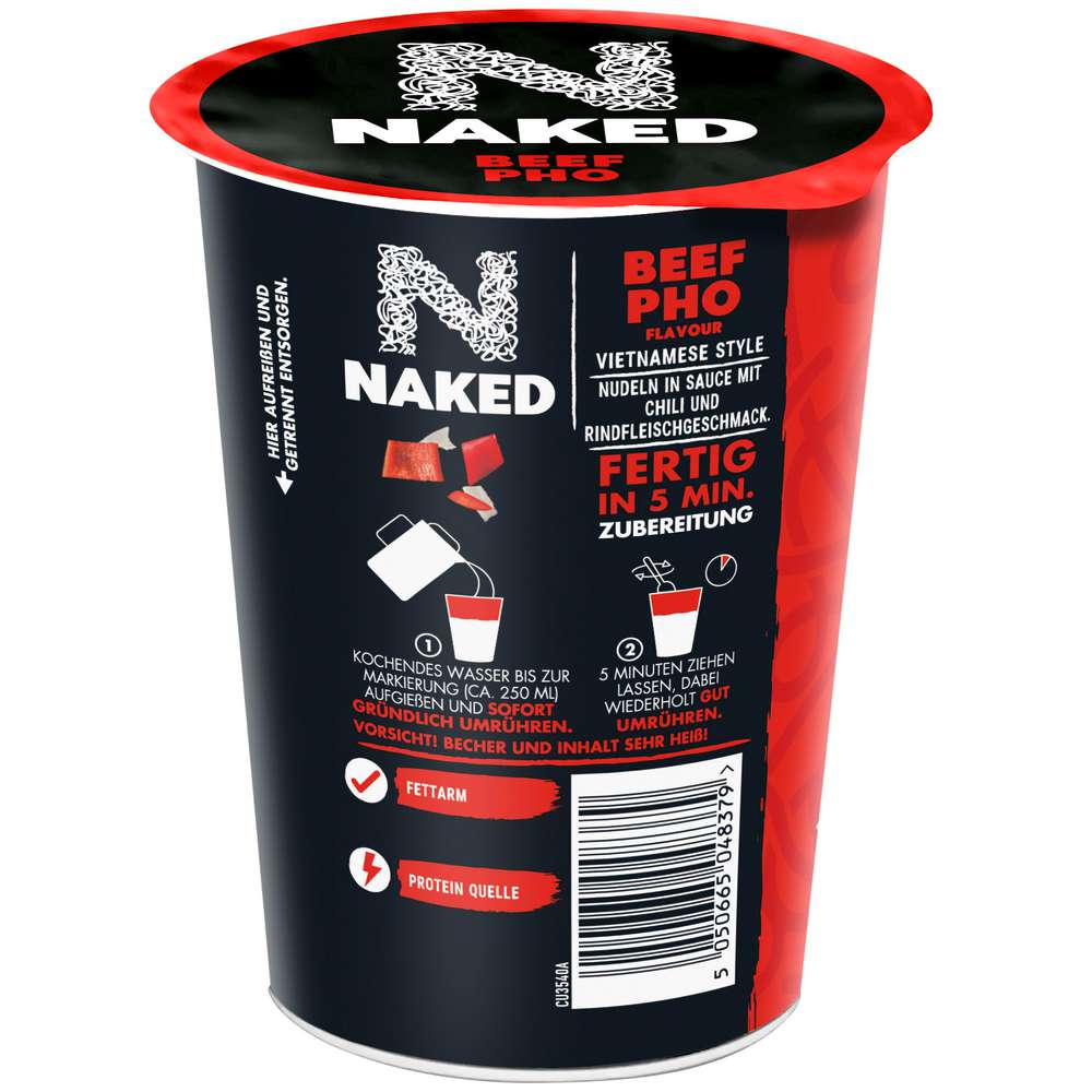 Produktabbildung Naked Thailändische Nudeln, Beef Pho