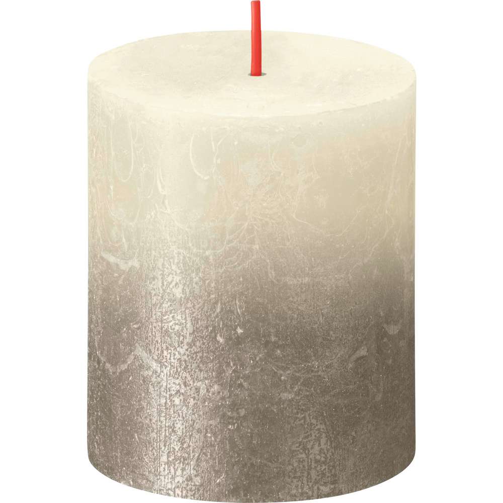 Produktabbildung Bolsius Rustik Kerze Sunset 8x6,8cm, weiche perle