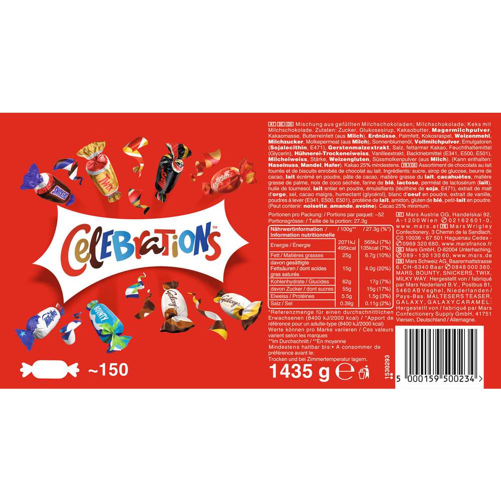Produktabbildung Celebrations Mini-Schokoriegel Mix