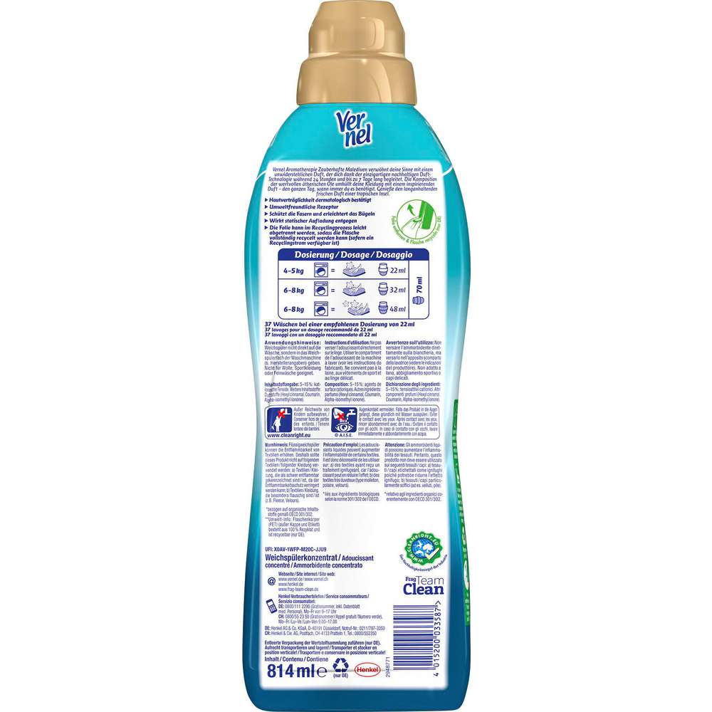 Produktabbildung Vernel Weichspüler Aroma Therapie, Malediven