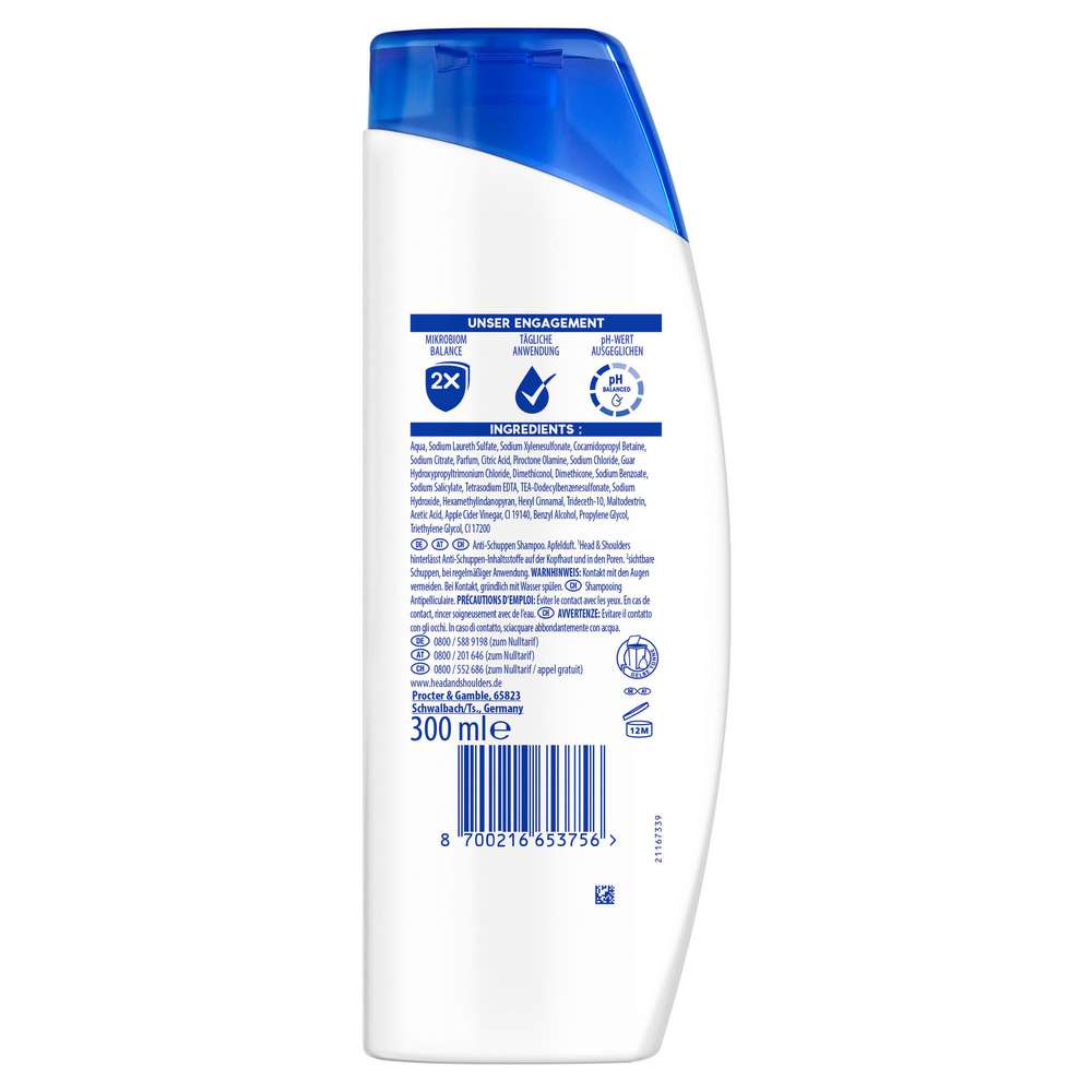 Produktabbildung Head & Shoulders Shampoo, Reinigung & Glanz