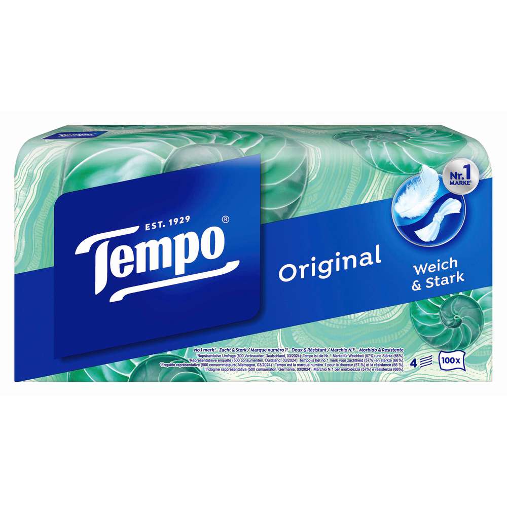 Produktabbildung Tempo Taschentücher-Box Original, verschiedene Ausführung