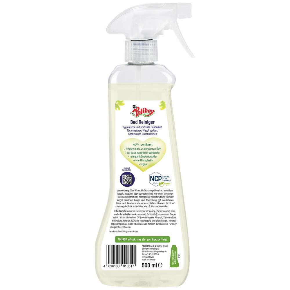 Produktabbildung Poliboy Bio Badreiniger, Zitronenöl