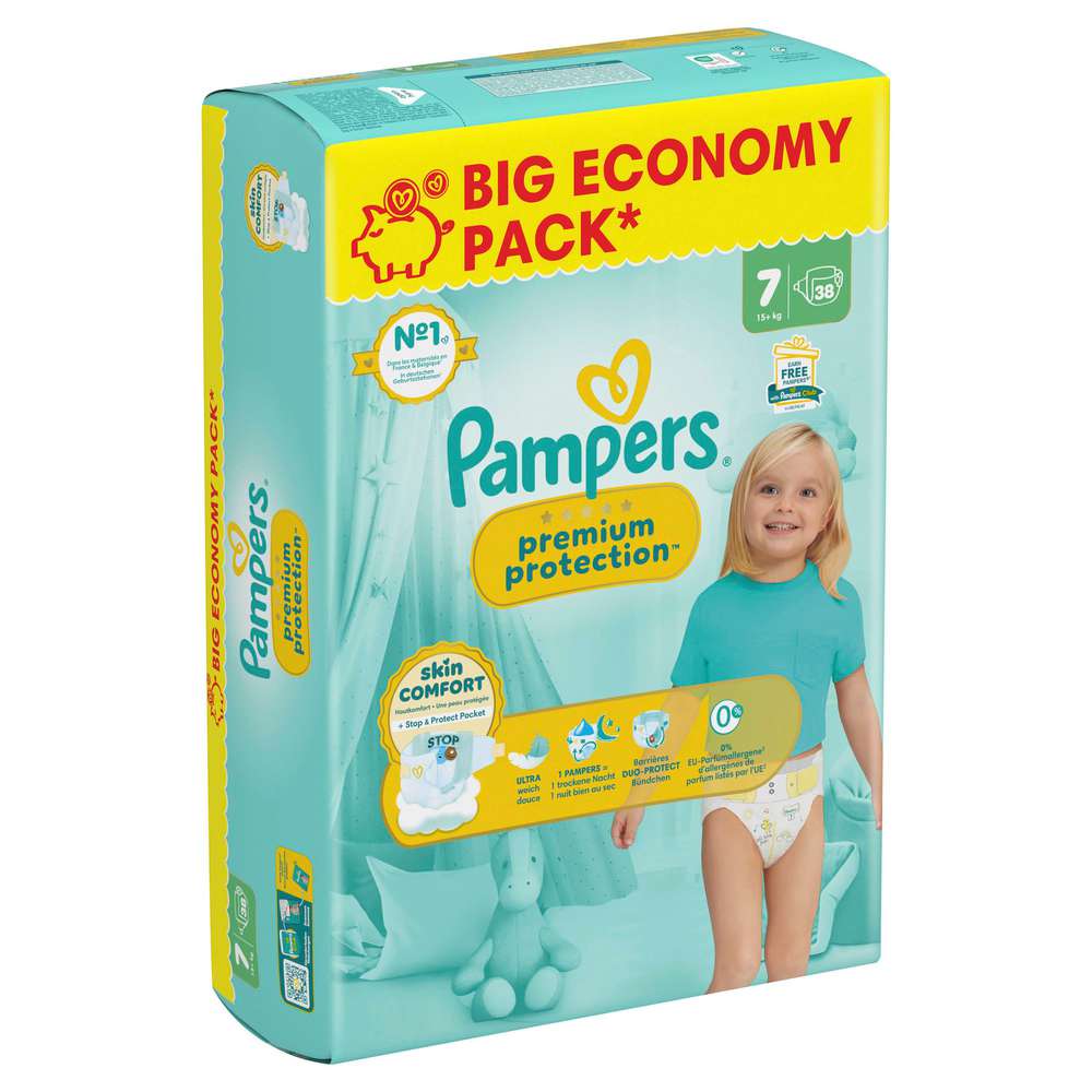 Produktabbildung Pampers Windeln Premium Protection Gr. 7 XL 15+ kg, Big Pack