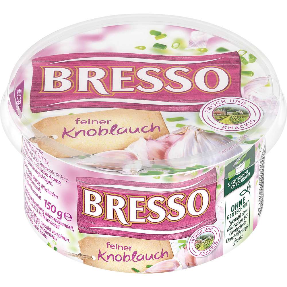 Produktabbildung Bresso Frischkäse, Knoblauch