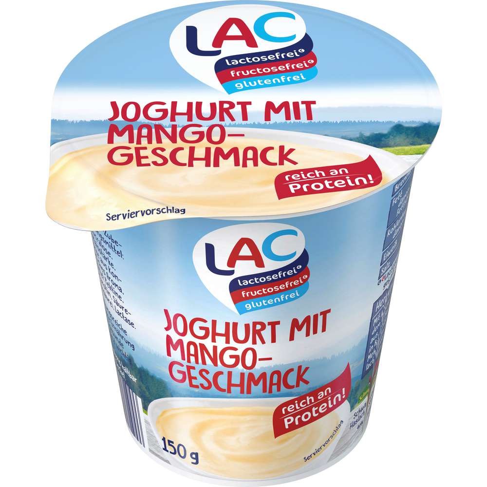 Produktabbildung LAC Fruchtjoghurt Mango, laktosefrei