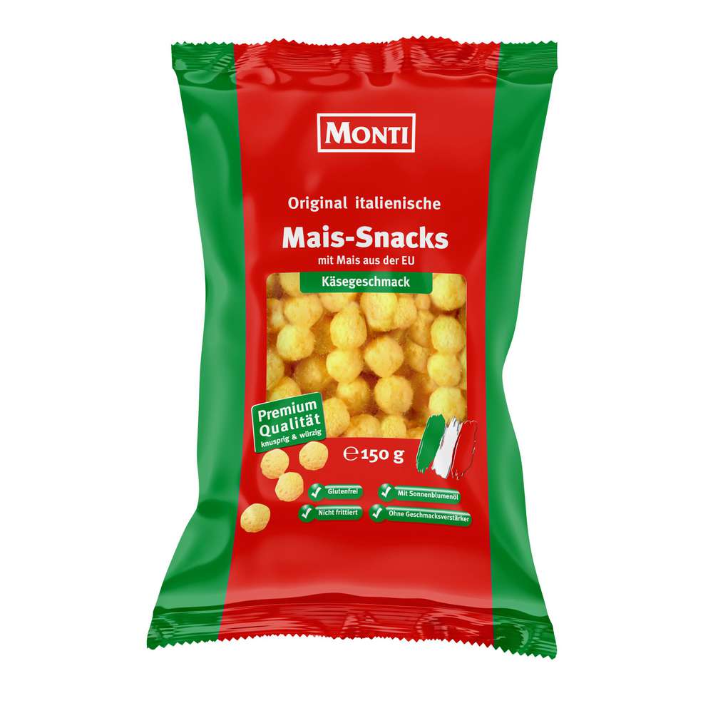 Produktabbildung Monti Mais Snack mit Käsegeschmack 