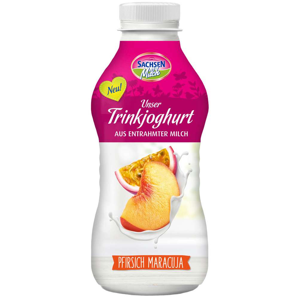 Produktabbildung Sachsenmilch Trinkjoghurt Pfirsich Maracuja