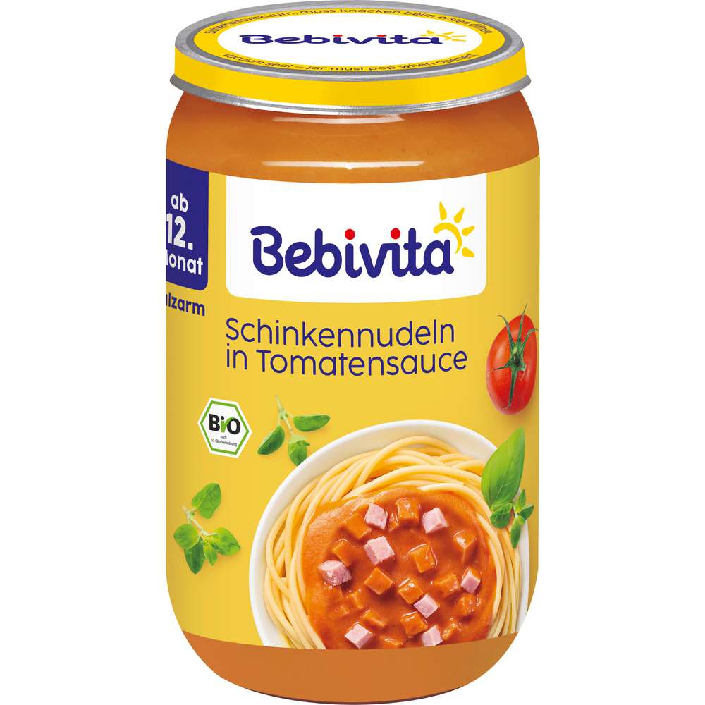 Produktabbildung Bebivita Babynahrung Menü, Schinkennudeln