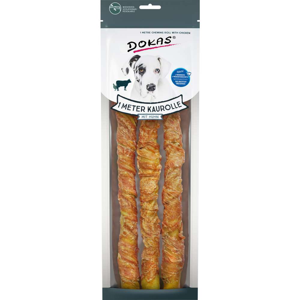 Produktabbildung Dokas Hunde-Snack 1 Meter Kaurolle, Huhn