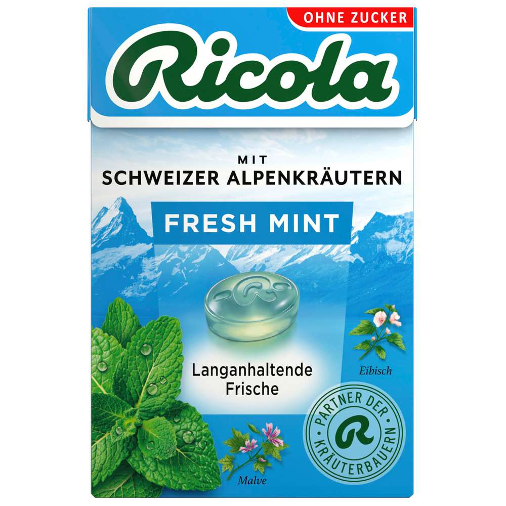 Produktabbildung Ricola Bonbons Fresh Mint ohne Zucker
