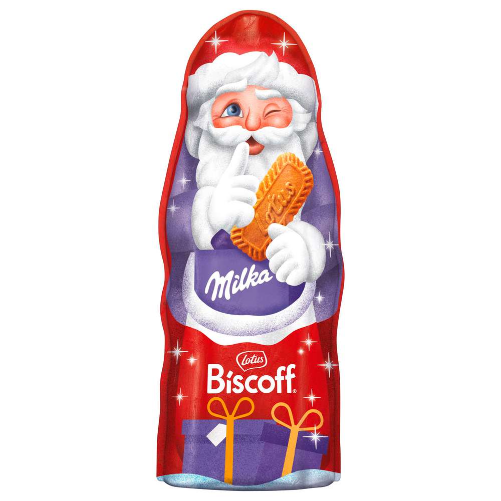 Produktabbildung Milka Schoko-Weihnachtsmann, Biscoff