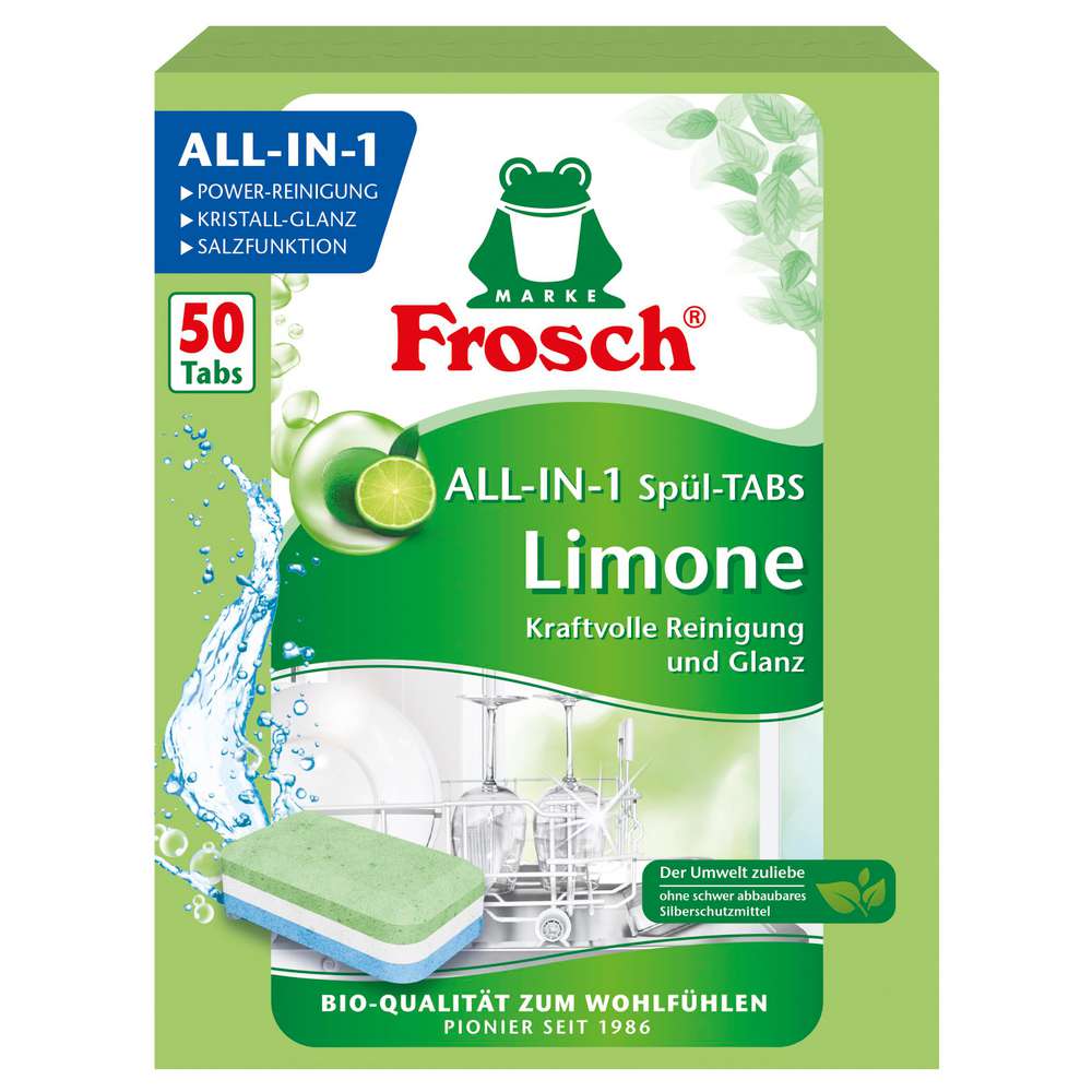 Produktabbildung Frosch Spülmaschinen-Tabs, All-in-1, Limone