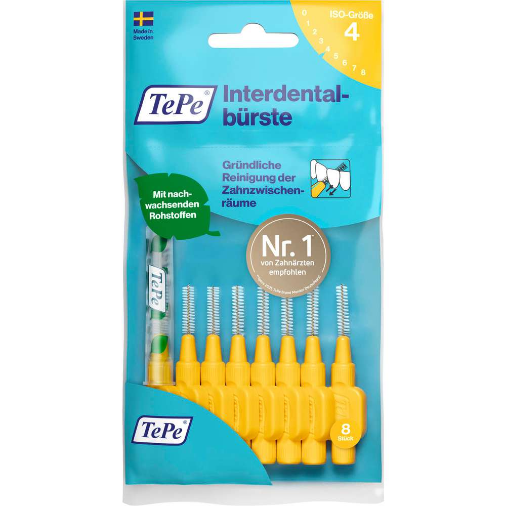 Produktabbildung TePe Interdentalbürsten, 0,7 mm, gelb