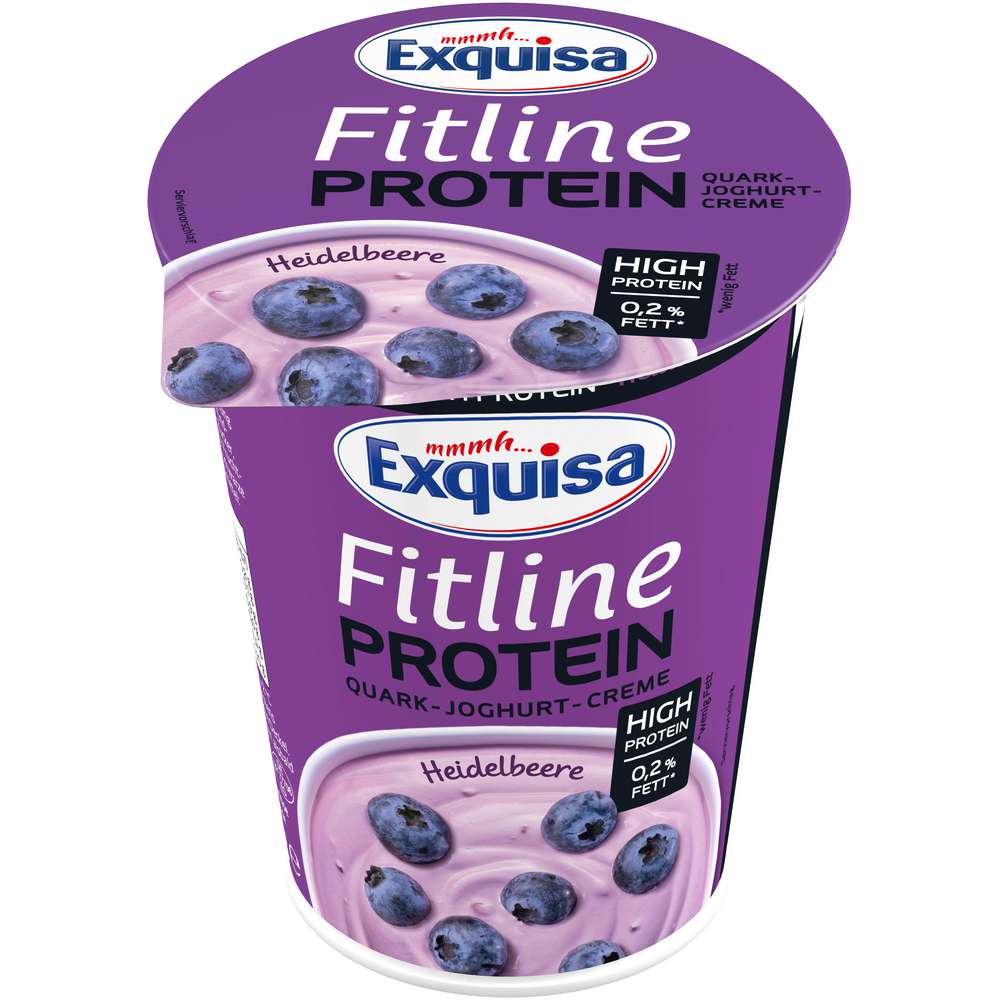 Produktabbildung Exquisa Protein Quark-Joghurt-Creme Fitline, Heidelbeere
