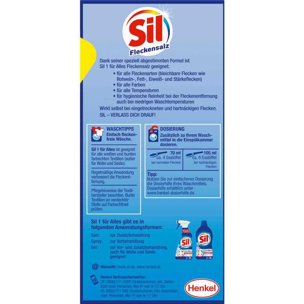 Produktabbildung Sil Fleckenentferner Salz 1 für Alles