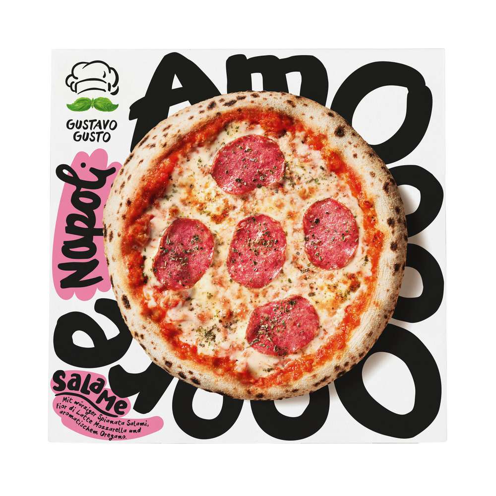Produktabbildung Gustavo Gusto Pizza Amore Napoli, Salame, tiefgekühlt