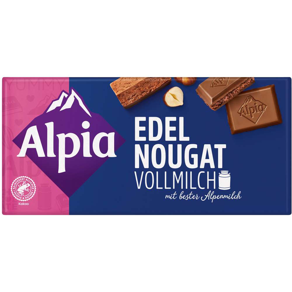 Produktabbildung Alpia Tafelschokolade, Edel Nougat Vollmilch
