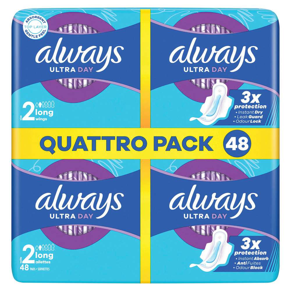 Produktabbildung Always Ultra Binden 2 Long mit Flügeln 