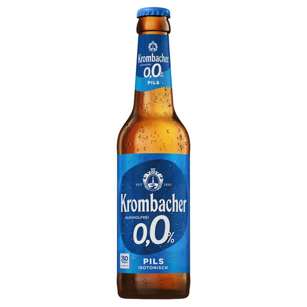 Produktabbildung Krombacher Pilsener Bier 0,0 %, alkoholfrei