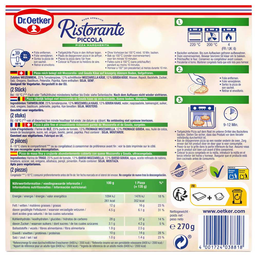 Produktabbildung Dr. Oetker Ristorante Piccola Margherita