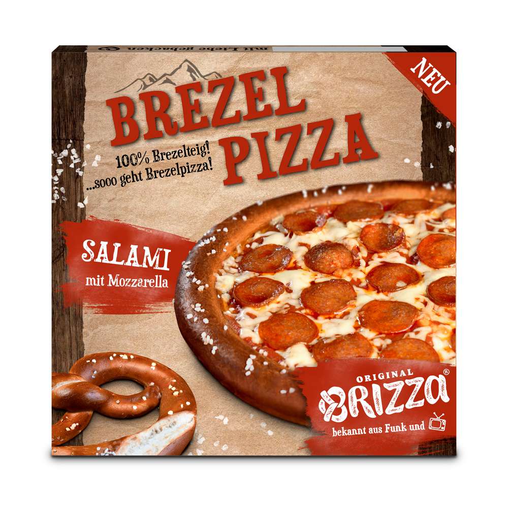 Produktabbildung Brizza Brezzel Pizza Salami, tiefgekühlt
