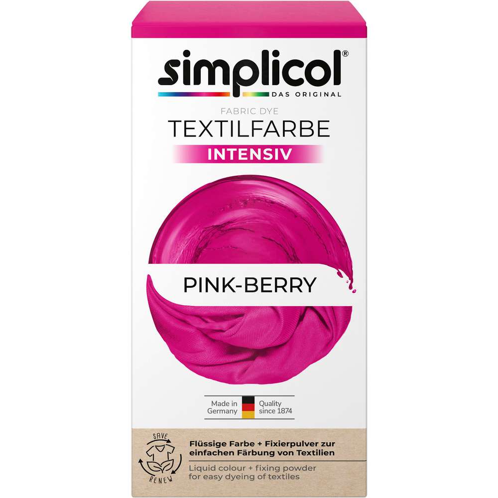 Produktabbildung simplicol Textilfarbe intensiv, Pink-Berry