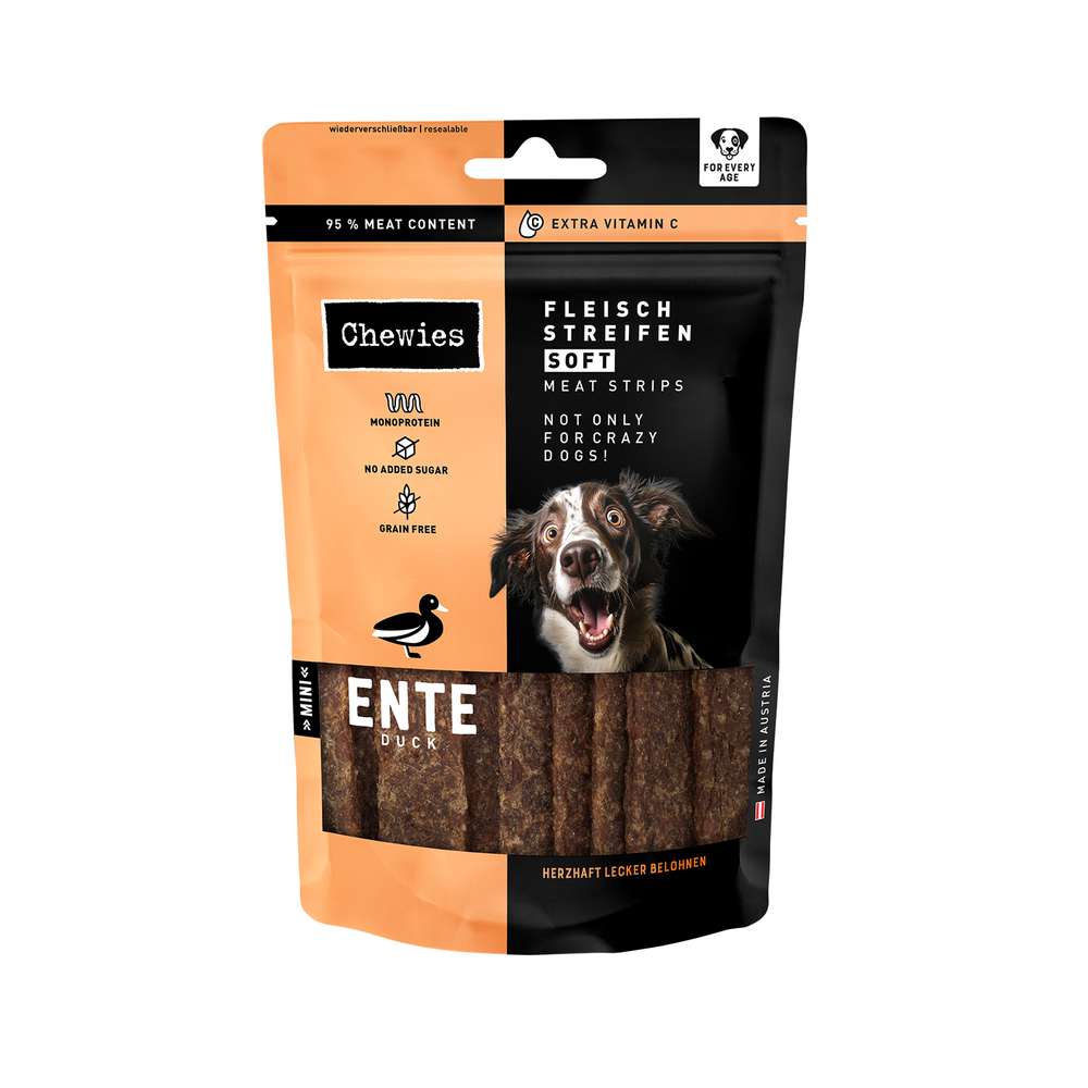 Produktabbildung Chewies Hunde-Snacks Fleischstreifen, Ente