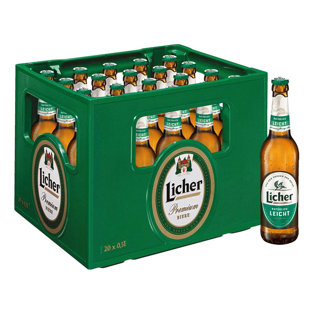 Produktabbildung Licher Leichtbier 2,8% (20x 0,500 Liter)
