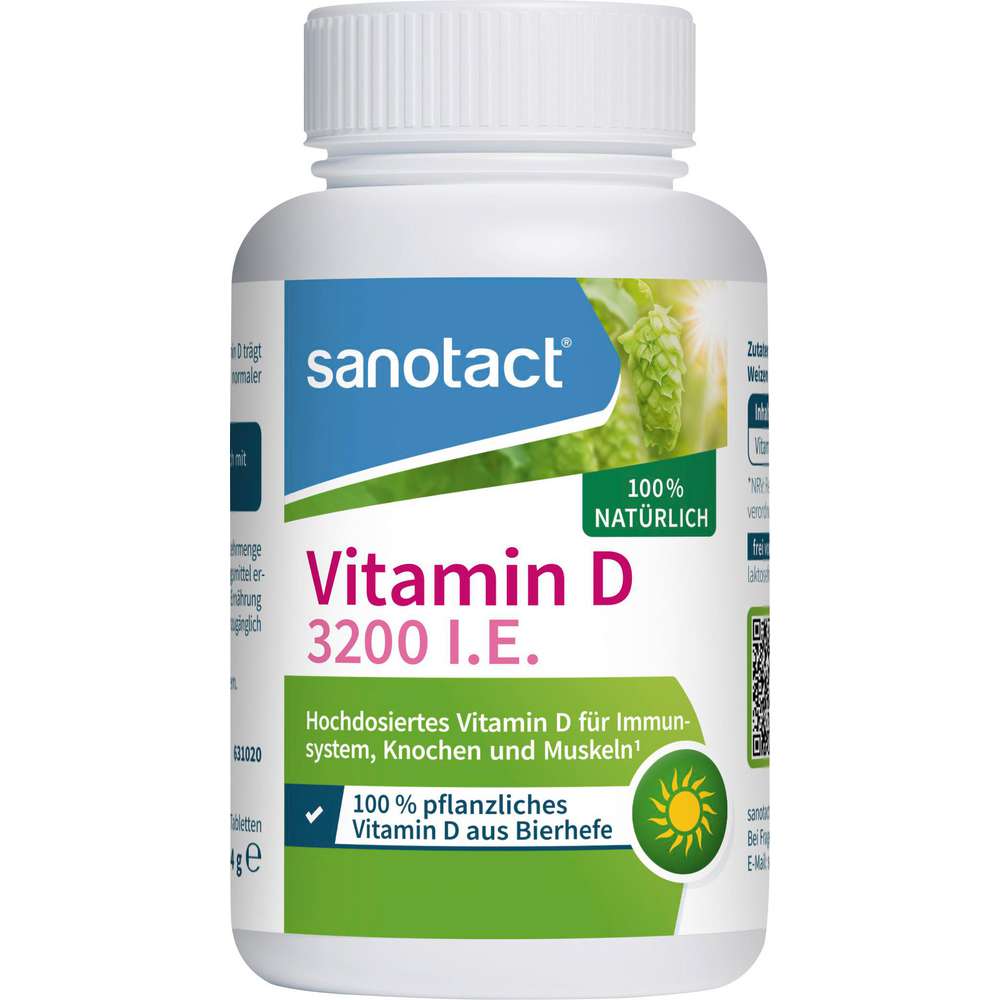 Produktabbildung sanotact Vitamin D2 3200 I.E. Tabletten