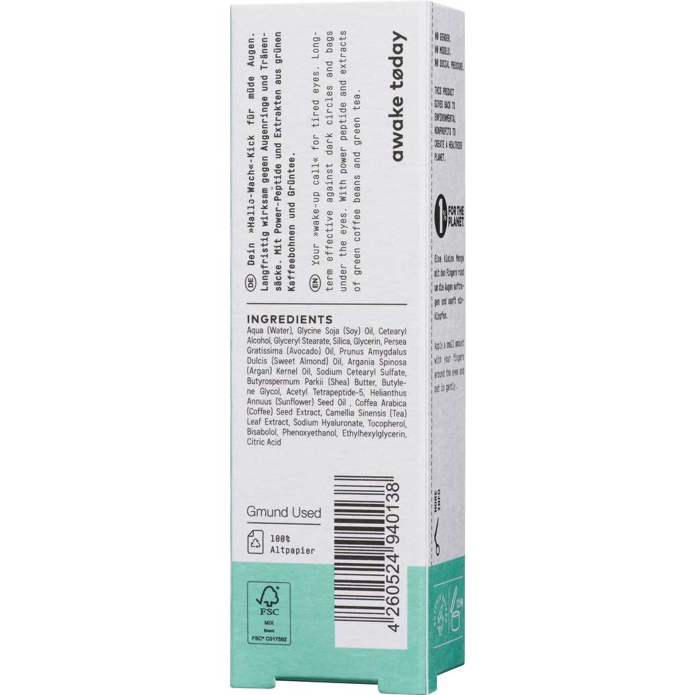 Produktabbildung No Cosmetics Augen Creme awake tøday 