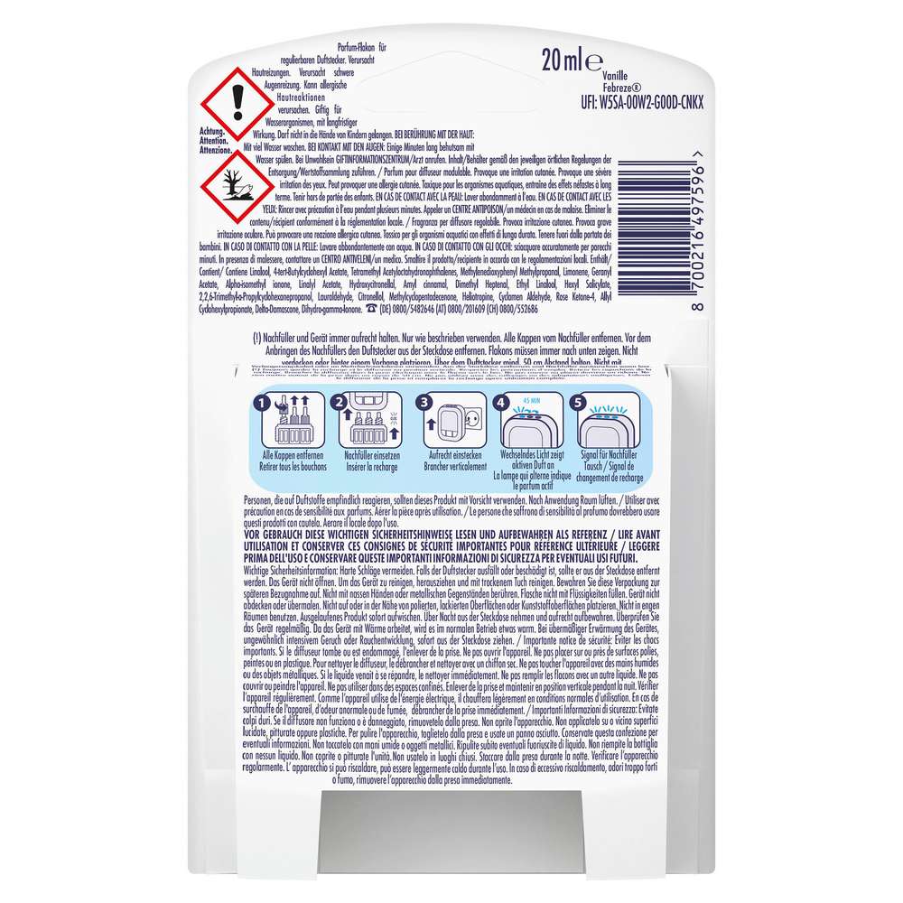 Produktabbildung Febreze Duftstecker 3 Volution Nachfüller, Vanille