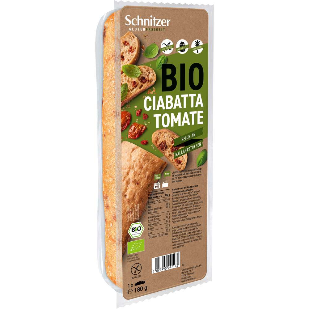 Produktabbildung Schnitzer Bio Ciabatta, Tomato