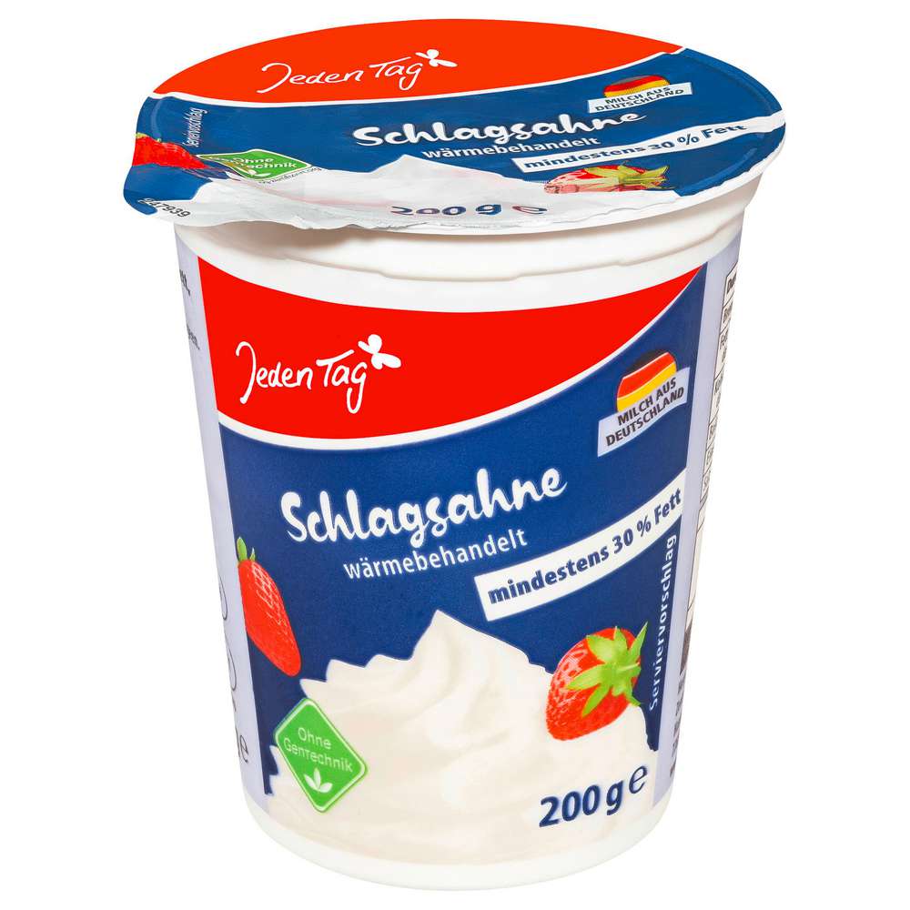 Produktabbildung Jeden Tag Frische Schlagsahne, 30% Fett