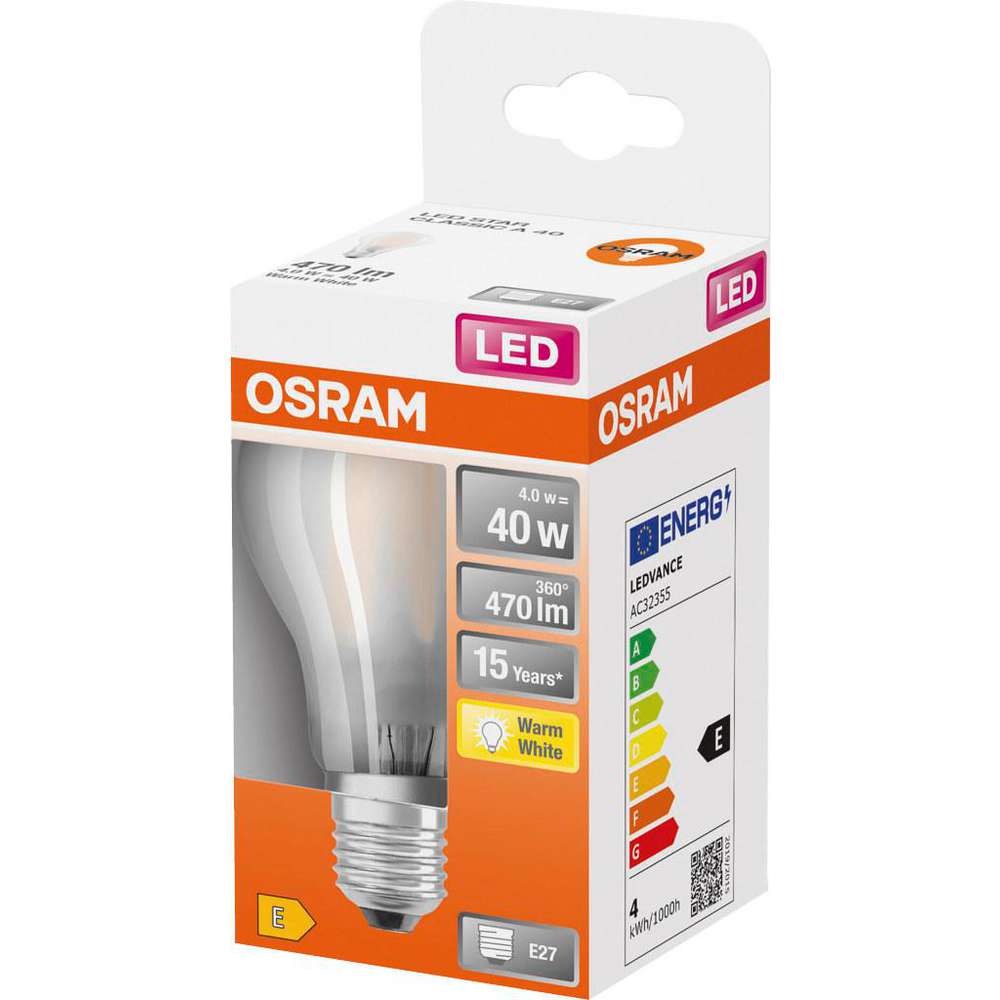 Produktabbildung Osram LED Glühbirne, E27, 4W, 230V