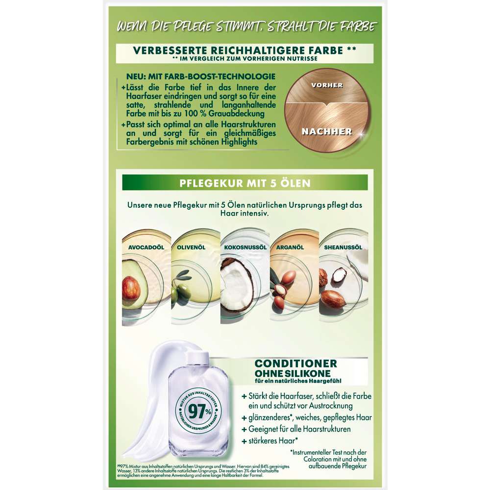 Produktabbildung Garnier Haarfarbe Nutrisse, 9.03 helles Naturblond